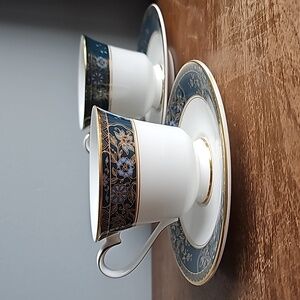 Set of two Royale Doltan Teacup and Saucer